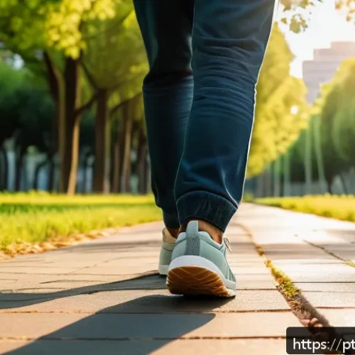 Home 31 생체 반응 자기 조절법과 자아 실현 - A serene image of a young adult practicing mindful walking in a lush urban park during early morning...